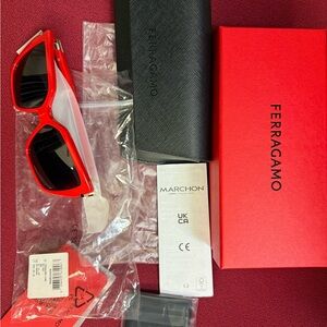 Salvatore Ferragamo Red Sunglasses